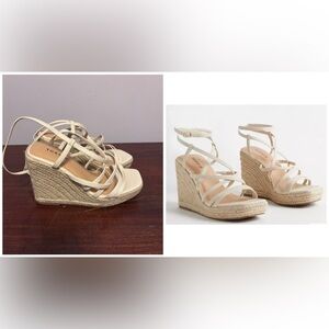 Torrid | Laceup Strappy Platform Wedge, Nude (WW)